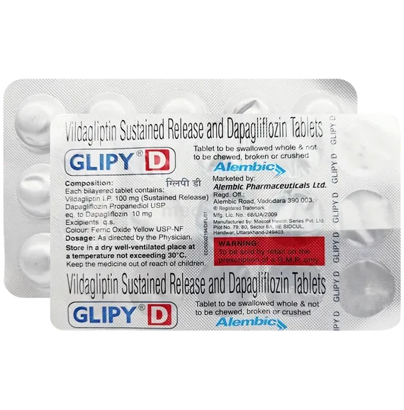 glipy d tablet 15's